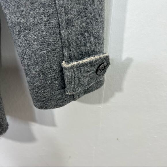 Elliott Lauren Zip Hoodie Gray Fishtail Coat Wool Blend Made in USA Size 10 - Picture 10 of 13